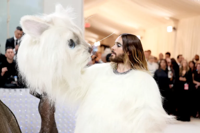 Jared Leto Dresses in Giant Choupette Costume for Met Gala